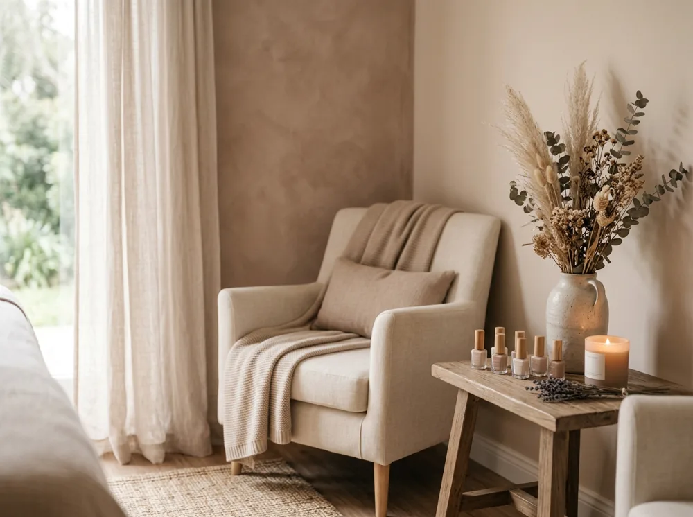 A calm, softly lit treatment room inside the private Beauty Revived studio